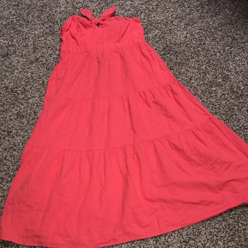 🐠UNIVERSAL THREAD Coral Strapless MIDI Sun Dress | NWT! - Picture 3 of 7